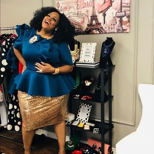 Ruffle And Peplum Top